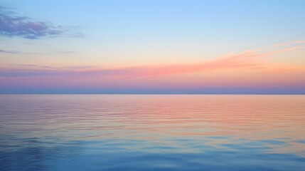 Fototapeta premium Serene Sunset Ocean Panorama Peaceful Horizon of excellence in splendor beyond compare with grace
