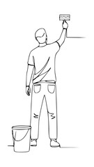 Wall Painting Pose Line Art: Simplify Home Improvement with Minimalist Art