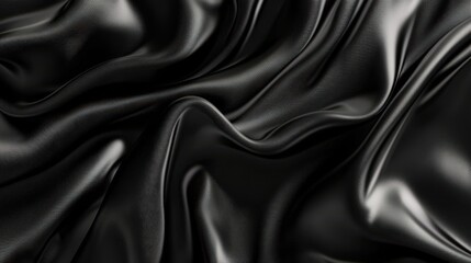 Fototapeta premium Abstract black satin background.