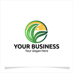 Modern and minimalist plant logo design with a natural and organic feel. Ideal for branding agriculture, gardening, or any business related to nature