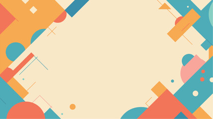 Abstract Flat Design Vector Background with Colorful Geometric Shapes and Soft Colors