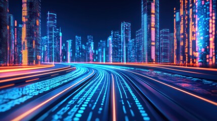 Fototapeta premium Futuristic City Roadway