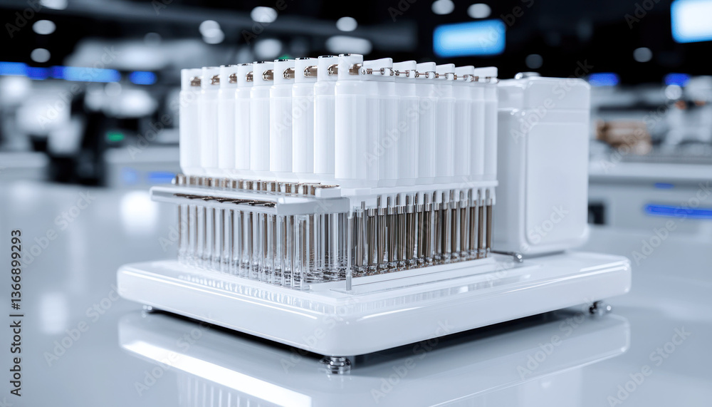 Poster high-tech laboratory equipment for automated liquid handling systems