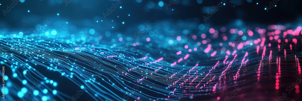 Poster digital technological background for tech processes, neural networks, artificial intelligence, data 