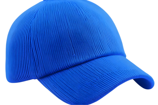 Pixelated Blue Cap 3D Illustration Isolated on Transparent Background