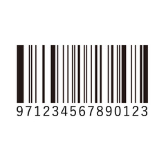 バーコード　アイコン　白黒　シンプル