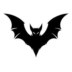 Fototapeta premium Simple bat silhouette vector halloween design spooky animal style
