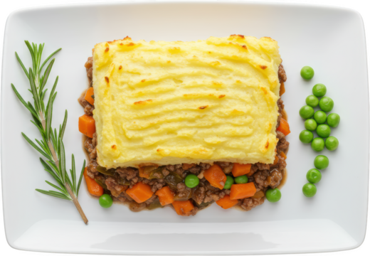 Delicious Shepherd s Pie with Mashed Potato Topping Ground Meat and Peas