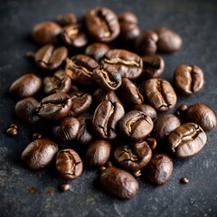 Fototapeta premium Freshly Roasted Coffee Beans: Embrace the Rich Flavors and Aroma in