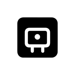 Power socket icon with transparent background