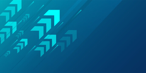 Arrow up with speed line on blue background copy space technology speed development concept eps10
