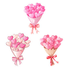 Balloon Bunch Watercolour Vector Collection Design