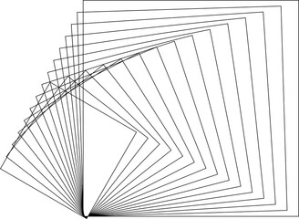 Square dynamic lines shape. Technology concept