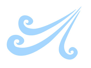 強風を表すシンプルなイラスト1