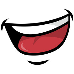 Mouth Laughing Cartoon Drawing Illustration Vector
