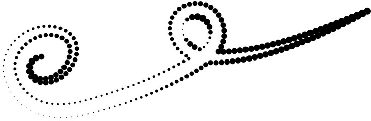 Line dot element, curve, wave, spin, twirl