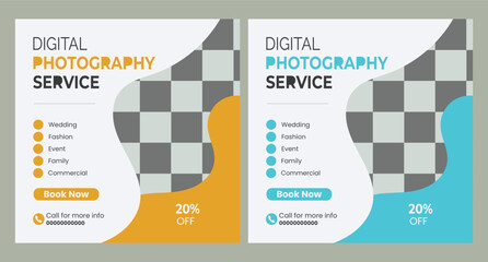  Digital photography services square social media posts 
