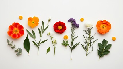 Hand-drawn Botanical Sketches with Real Floral Elements in High Fidelity Overlay