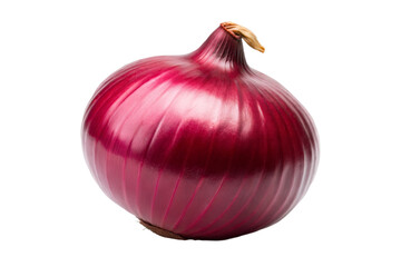 Red onion isolated on transparent background.