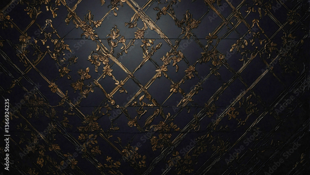 Poster elegant black background with subtle patterns