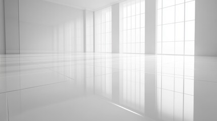 Obraz premium Spacious Bright Hallway with Glass Walls