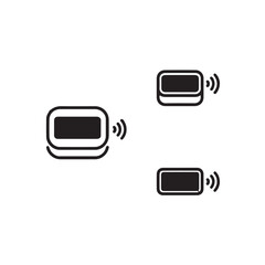 Fototapeta premium Minimalist Icon Set Depicting Wireless Casting Symbols