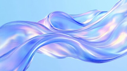 Abstract Flowing Holographic Fabric