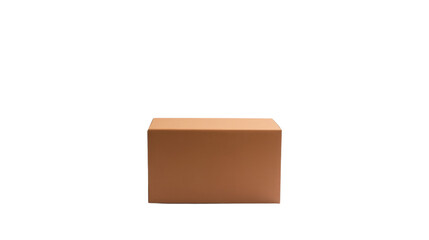 a plain brown cardboard box isolated on white background