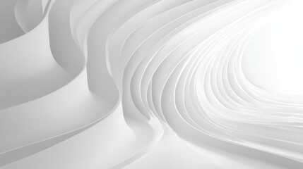 Obraz premium White Sculptural Flowing 3D Background