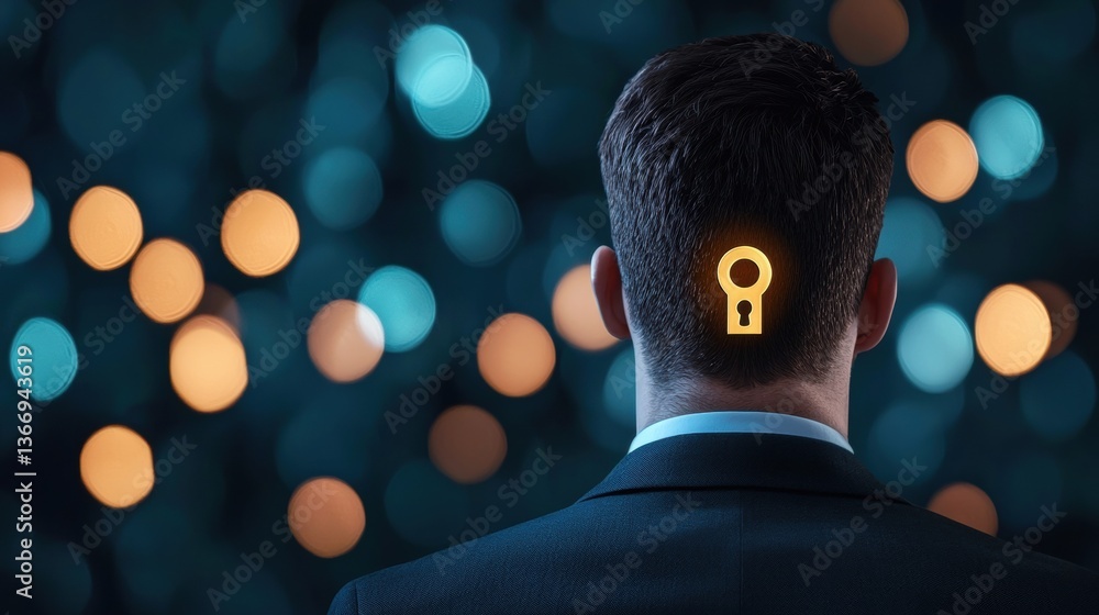 Poster privacy cybersecurity expert monitoring encrypted data to protect digital privacy.