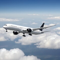 Obraz premium Airplane Flying Above the Clouds