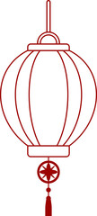 Chinese Lantern Outline