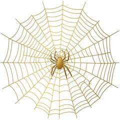 Fototapeta premium Golden Spiderweb with Spider