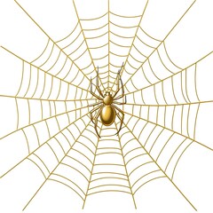 Obraz premium Golden Spider on Golden Web