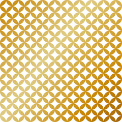 金色グラデーションの七宝の和柄イラスト