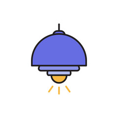 Light bumb icon isolated on white