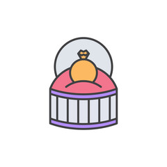 Engagement Ring flat design icon