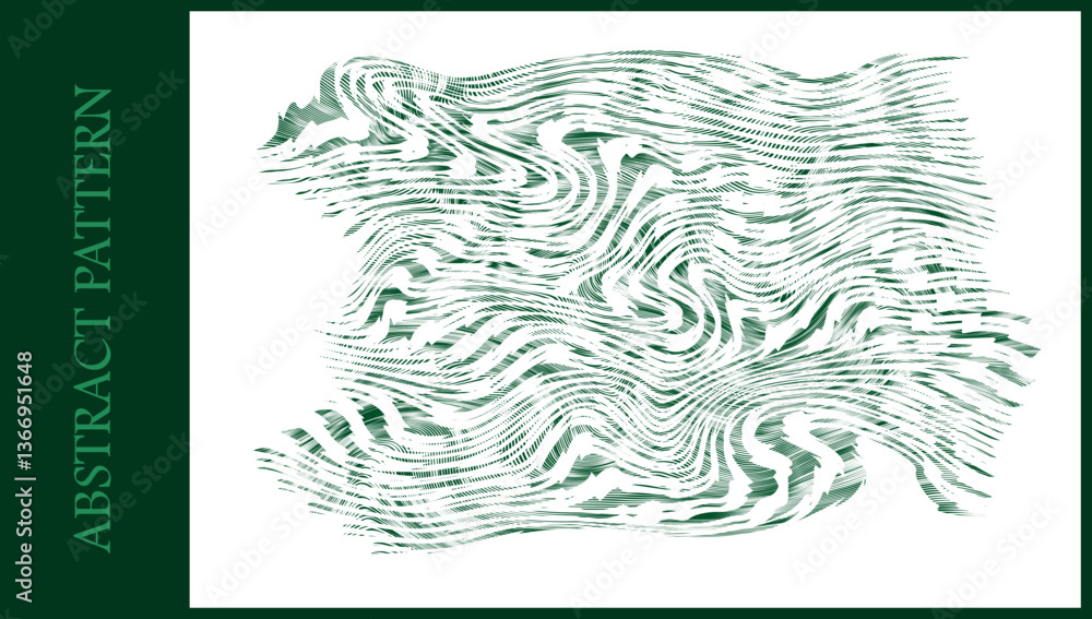 Poster abstract pattern wave shape lines, curves, brush strokes with repeating patterns. abstract backgroun