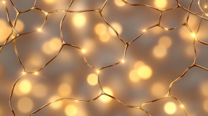 Net Abstract glowing net of interconnected digital nodes and lines.