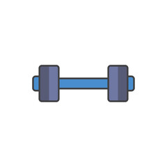 barbel icon flat design 