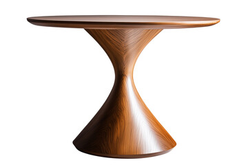 Stylish modern wooden table isolated on a transparent or white background, cut-out, PNG