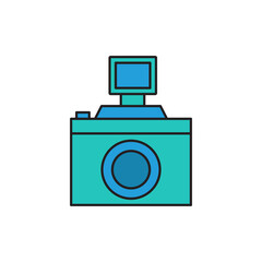 camera flat design icon
