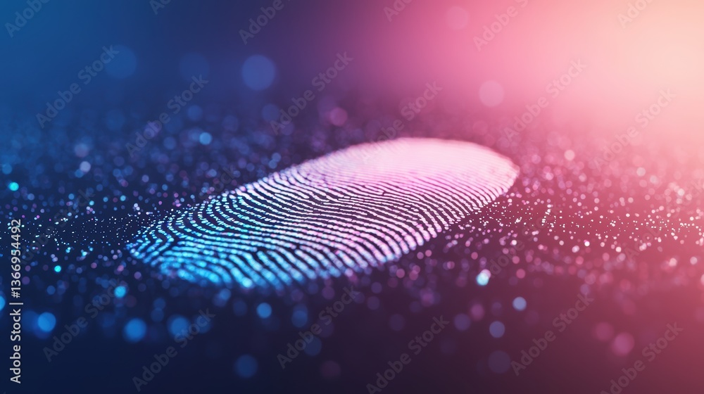 Poster cyber digital fingerprint scanning system in a cyber protected environment.