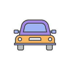 classic car icon flat design