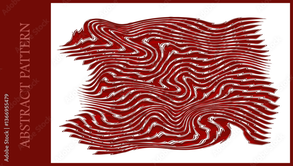 Poster abstract pattern wave shape lines, curves, brush strokes with repeating patterns. abstract backgroun