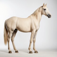 Elegant Cremello Horse Studio Shot