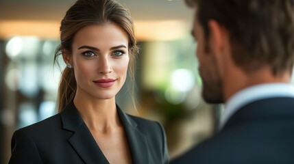 Confident Businesswoman in Corporate Meeting