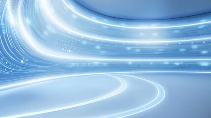 Three Dimensional Transparent 3D data visualization projected in a high tech research facility.