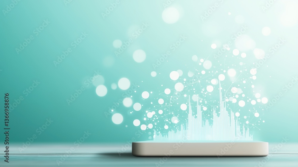 Poster big data ai enhanced financial analytics dashboard displaying complex big data insights.