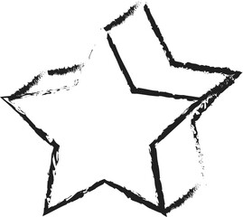 Geometric brush drawn shapes